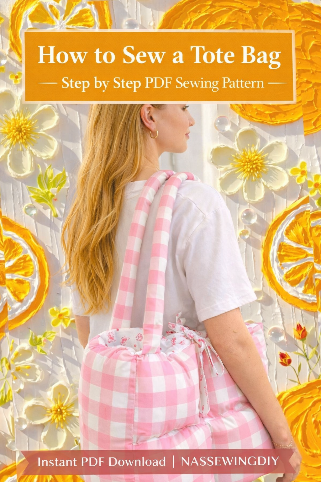 How to Sew a Tote Bag — Step by Step PDF Sewing Pattern | NASSEWINGDIY