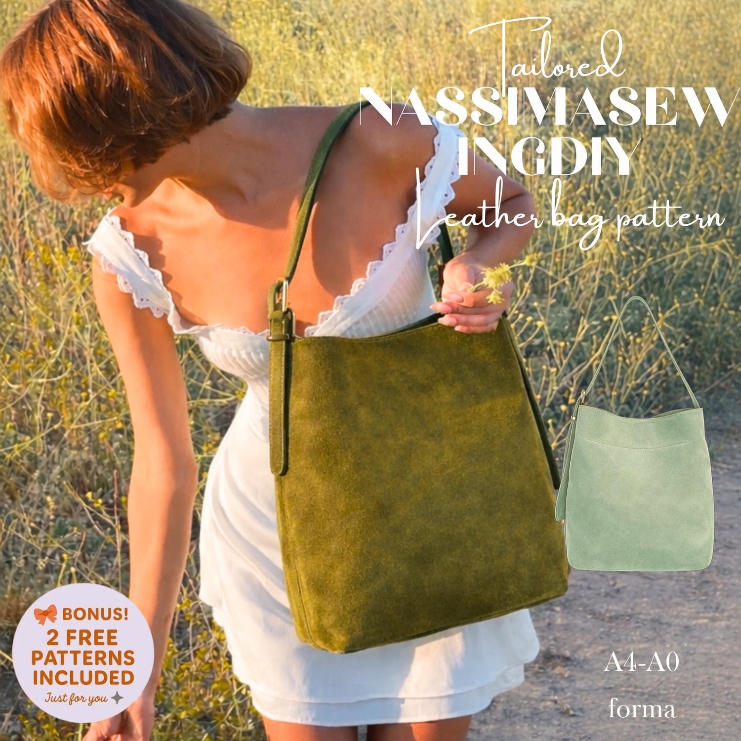 Leather Hobo Bag Sewing Pattern PDF: DIY Tote Purse Template (Instant Download)