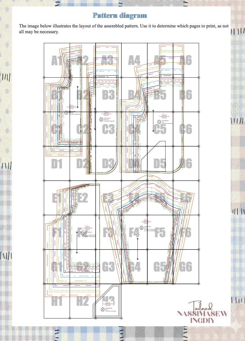 Quilted Patchwork Jacket Sewing Pattern: Women's Overcoat (PDF Pattern)