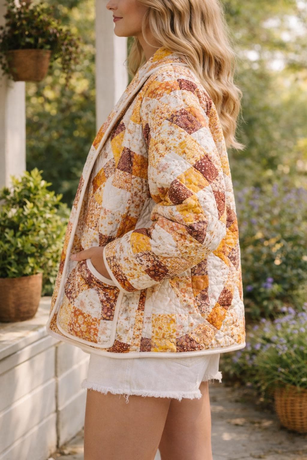 Quilted Patchwork Jacket Sewing Pattern: Women's Overcoat (PDF Pattern)