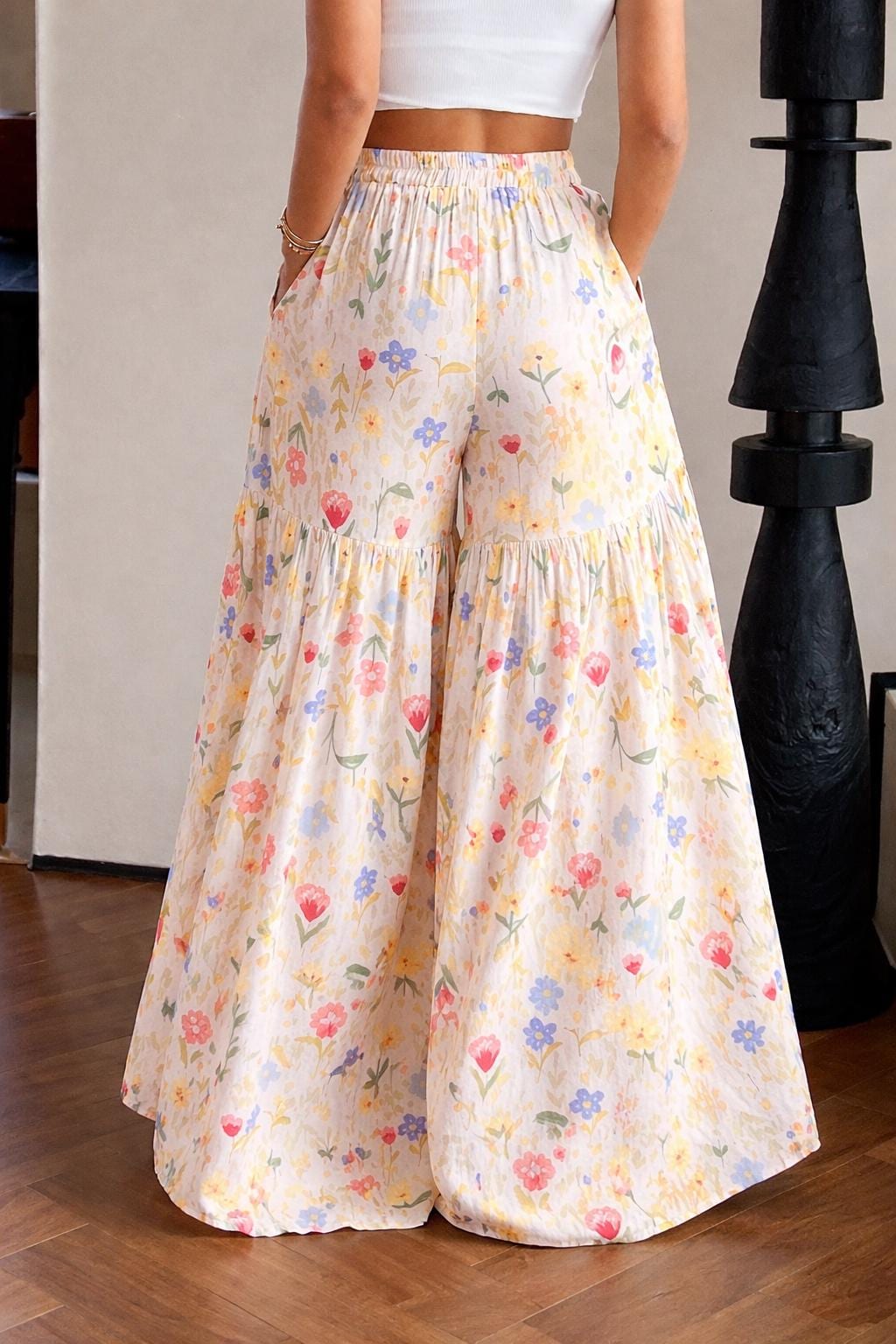 Wide Leg Pants Sewing Pattern PDF, Boho Palazzo Pants Pattern, Elastic Waist Trousers, Women Sewing Pattern XXS-4XL, A4 A0 Guide