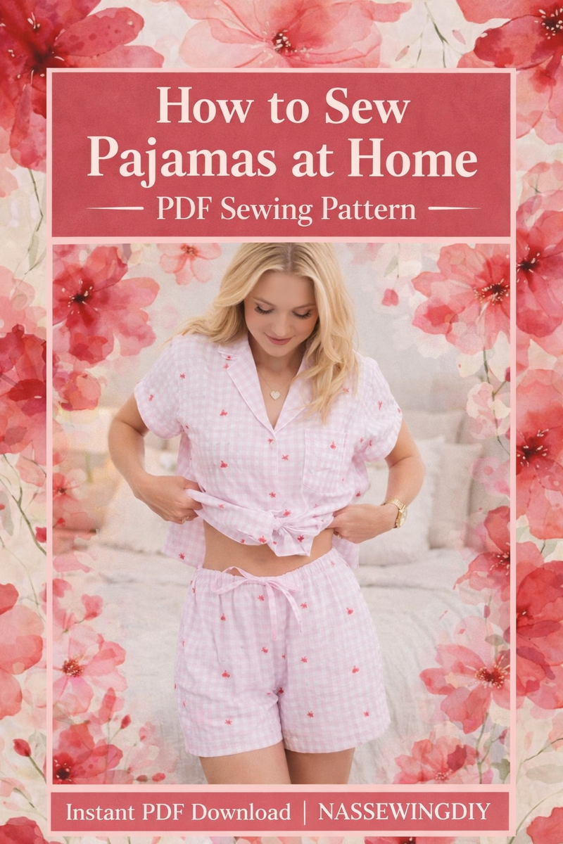 How to Sew Pajamas at Home — PDF Sewing Pattern | NASSEWINGDIY