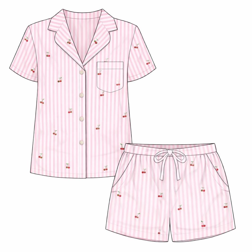 Women’s Pajama Set Sewing Pattern | Shirt + Shorts or Pants | Sizes XXS–5XL | Printable PDF