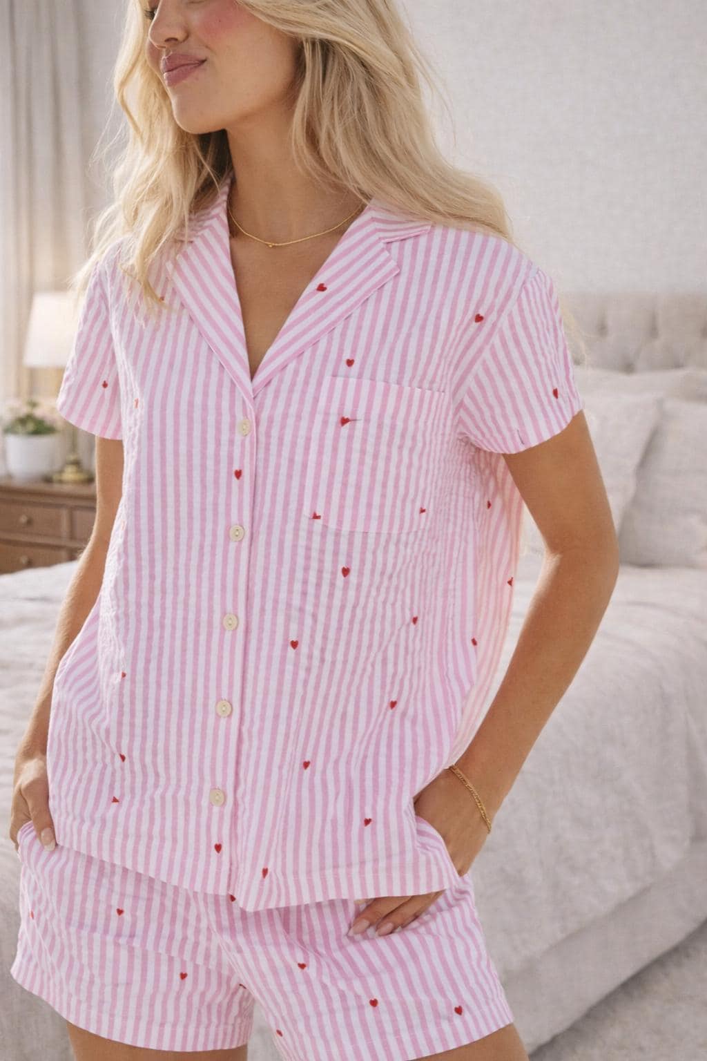 Women’s Pajama Set Sewing Pattern | Shirt + Shorts or Pants | Sizes XXS–5XL | Printable PDF