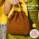 Bucket Bag Sewing Pattern PDF | Drawstring Bag, A0-A4 Format