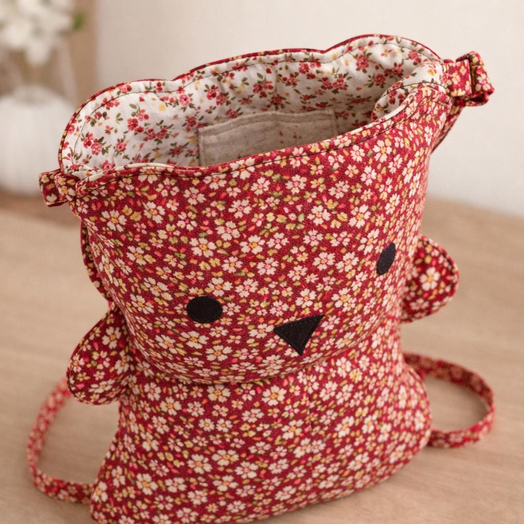 Bear Bag Sewing Pattern, Crossbody PDF Pattern