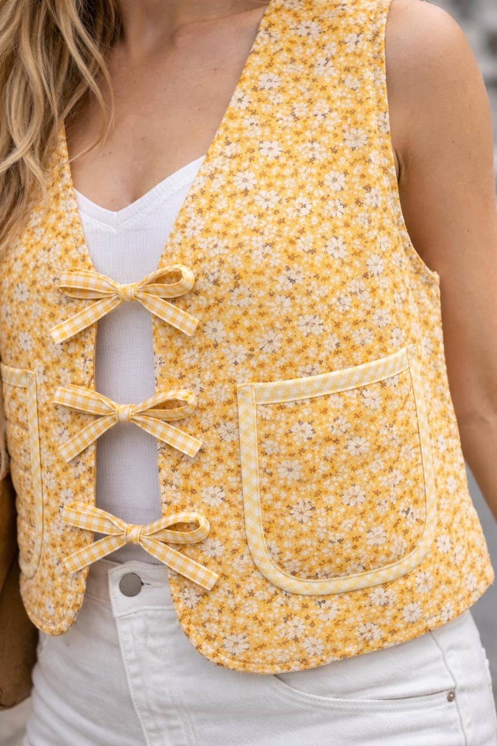 Tie Front Vest Sewing Pattern | Beginner Friendly (PDF Pattern)