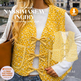 Tie Front Vest Sewing Pattern | Beginner Friendly (PDF Pattern)