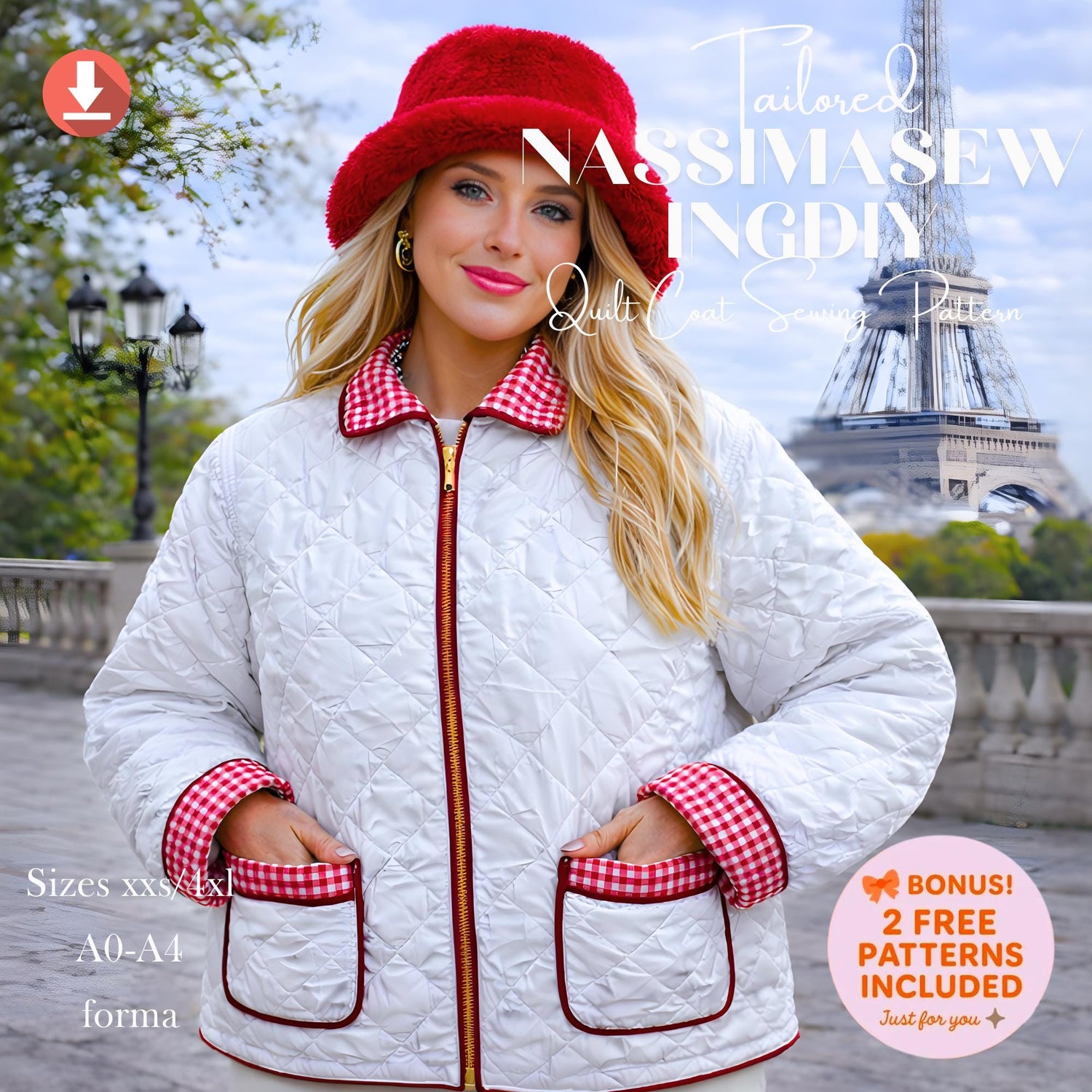 Quilted Vest Sewing Pattern | Reversible Design (PDF Pattern XS-3XL)