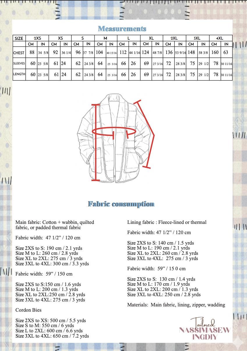 Quilted Patchwork Jacket Sewing Pattern: Women's Overcoat (PDF Pattern)