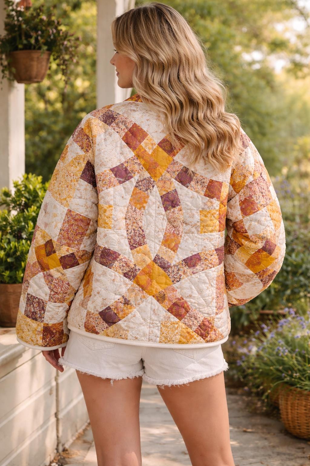 Quilted Patchwork Jacket Sewing Pattern: Women's Overcoat (PDF Pattern)