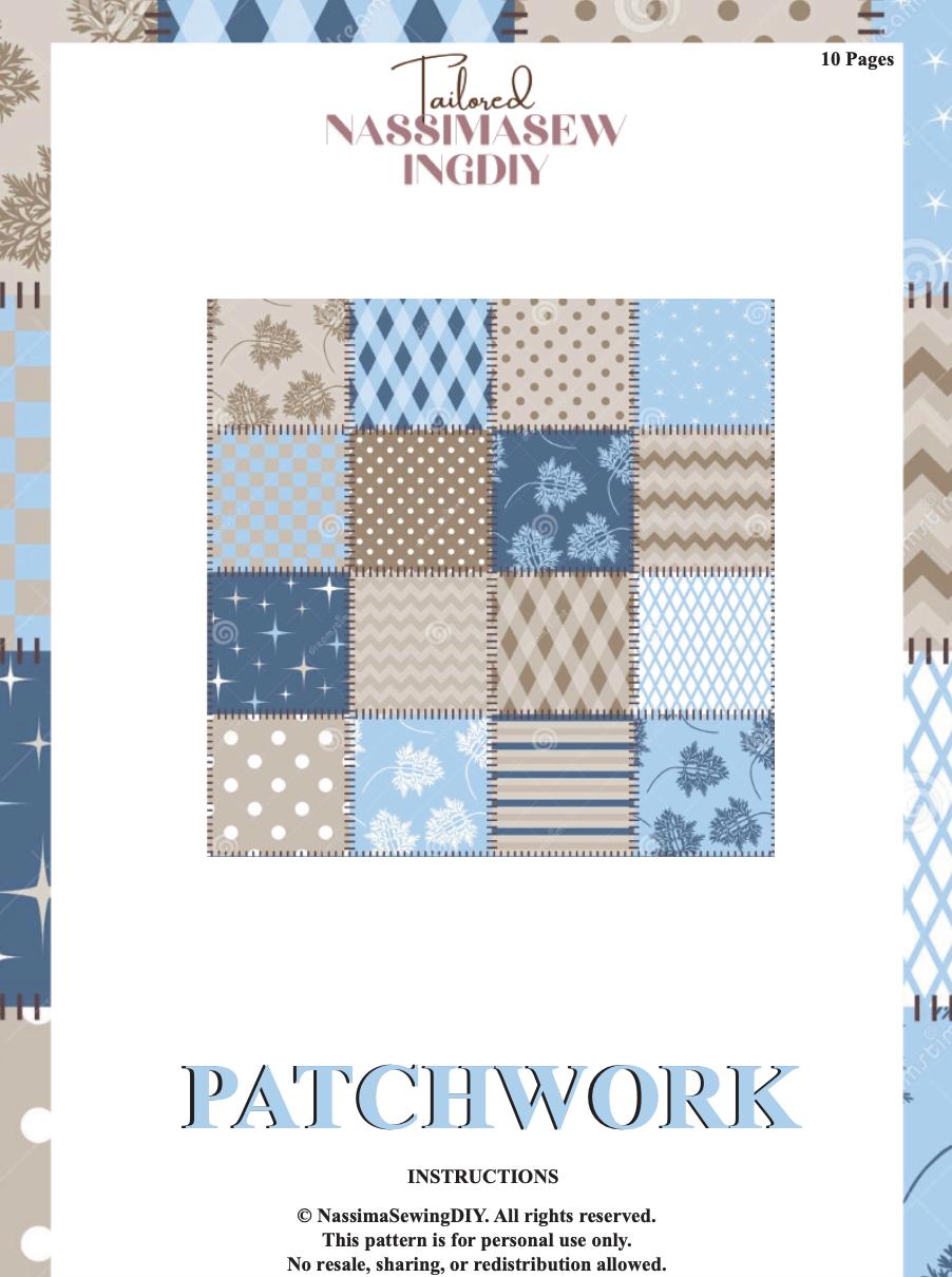 Quilted Patchwork Jacket Sewing Pattern: Women's Overcoat (PDF Pattern)