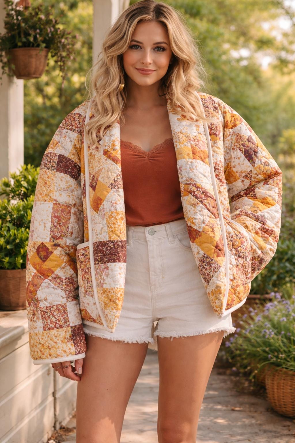 Quilted Patchwork Jacket Sewing Pattern: Women's Overcoat (PDF Pattern)